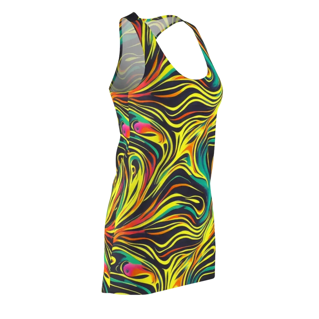 Cyborg Whirl on Racerback Dress — Front Side