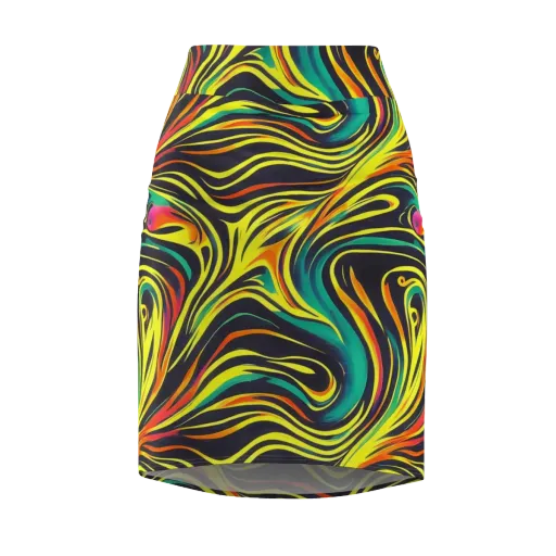 Cyborg Whirl on a Pencil Skirt