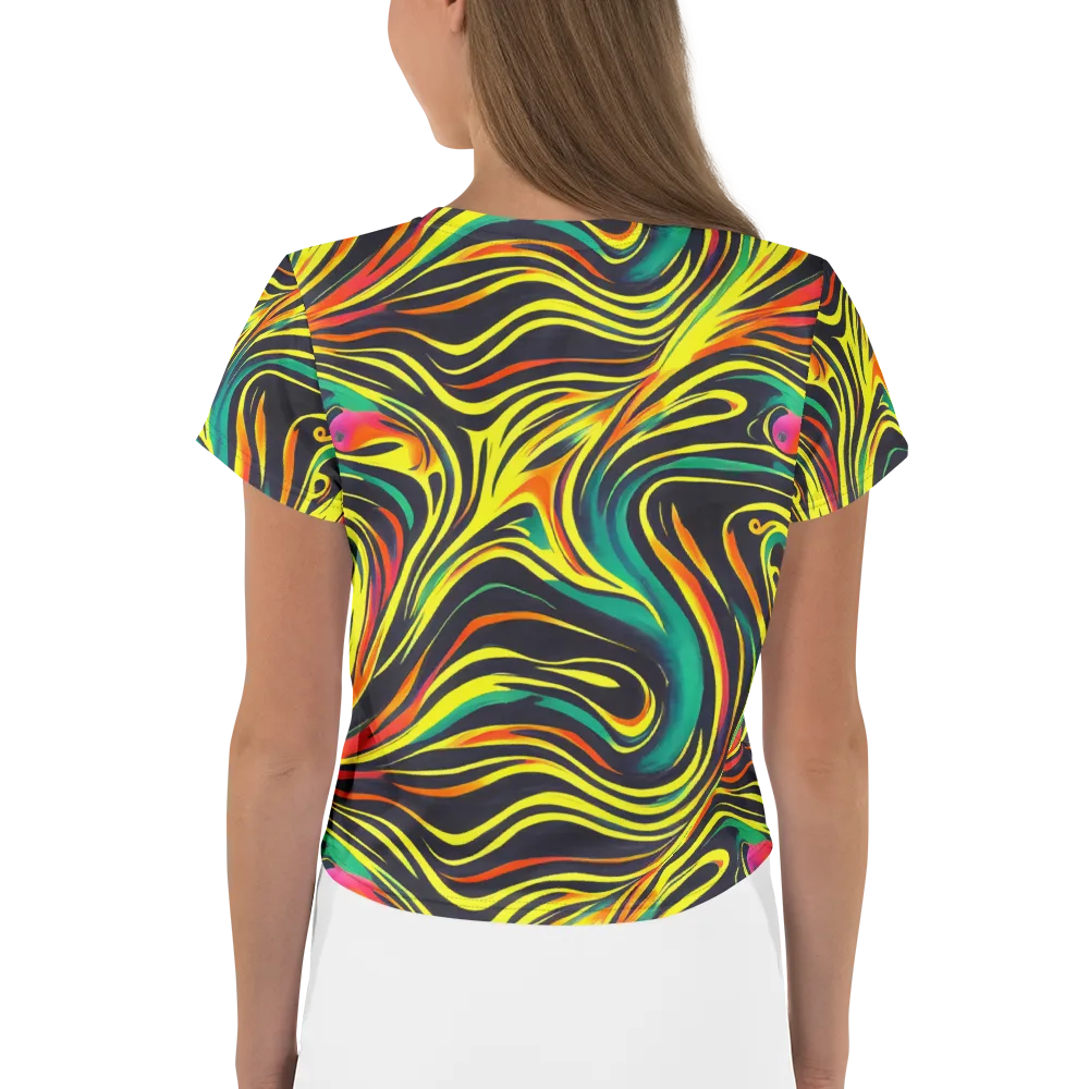 Cyborg Whirl on Crop Tee — Back