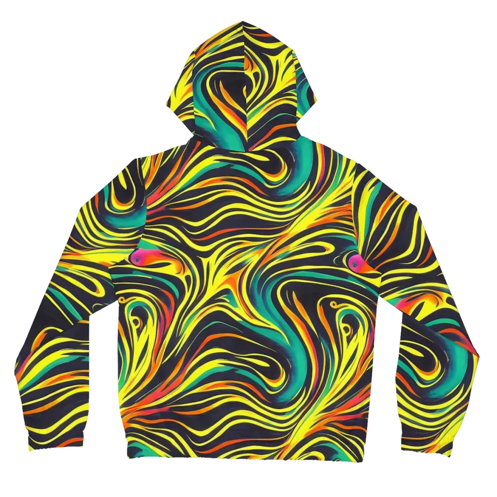 Cyborg Whirl on Women's Full-Zip Hoodie — Back