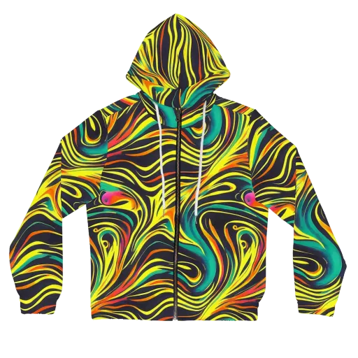 Cyborg Whirl on a Women's Full-Zip Hoodie