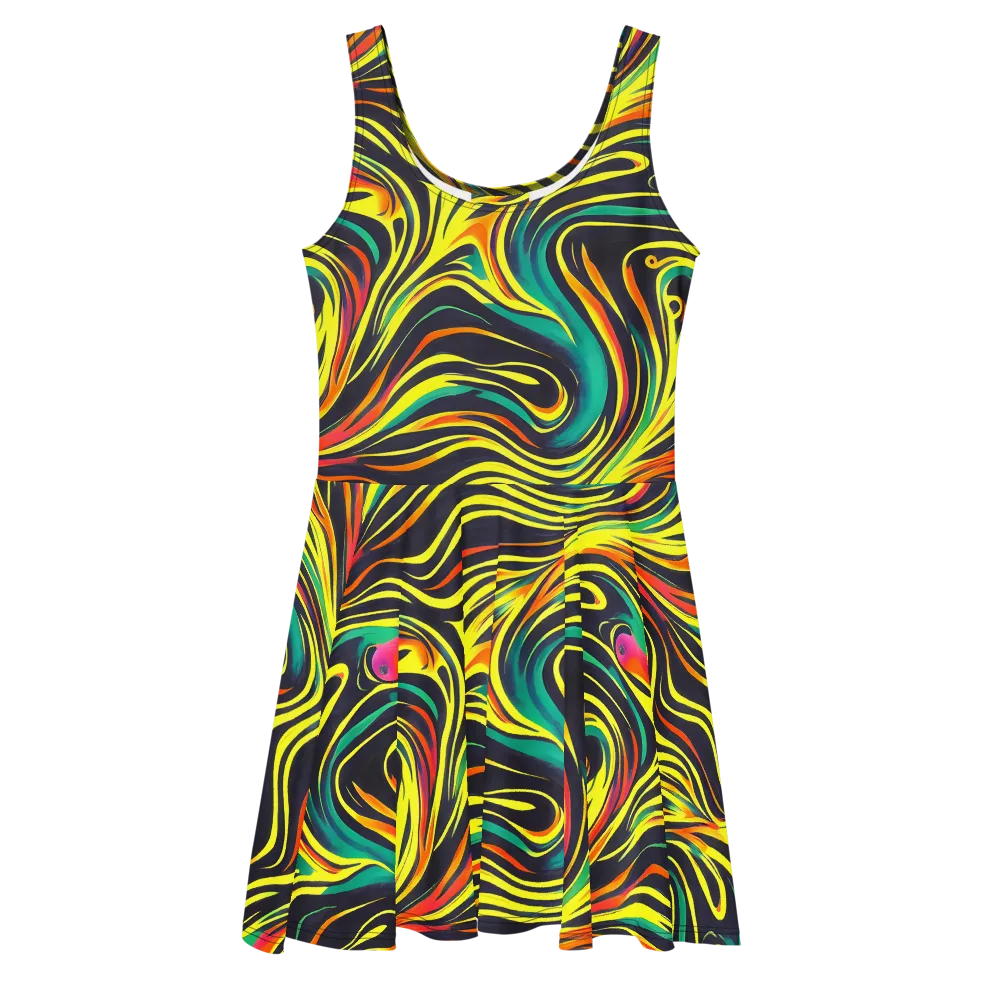 Cyborg Whirl on Skater Dress — Front