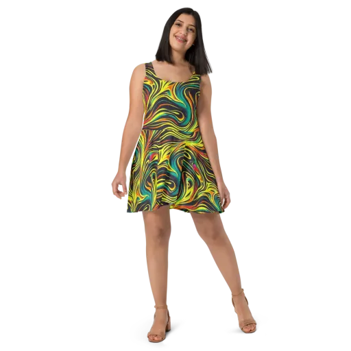 Cyborg Whirl on a Skater Dress