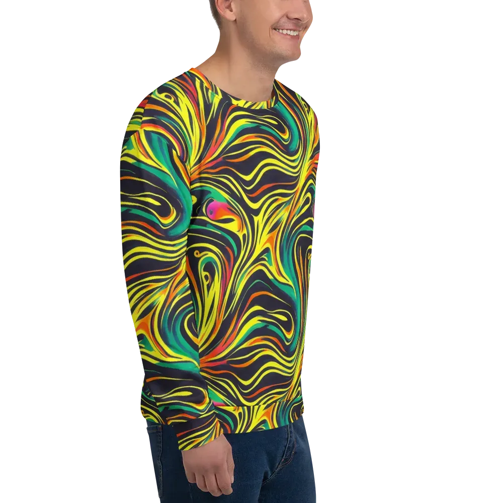 Cyborg Whirl on Sweatshirt — Right Front