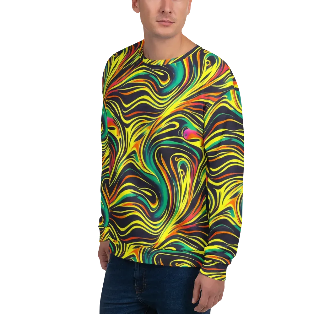 Cyborg Whirl on Sweatshirt — Left Front