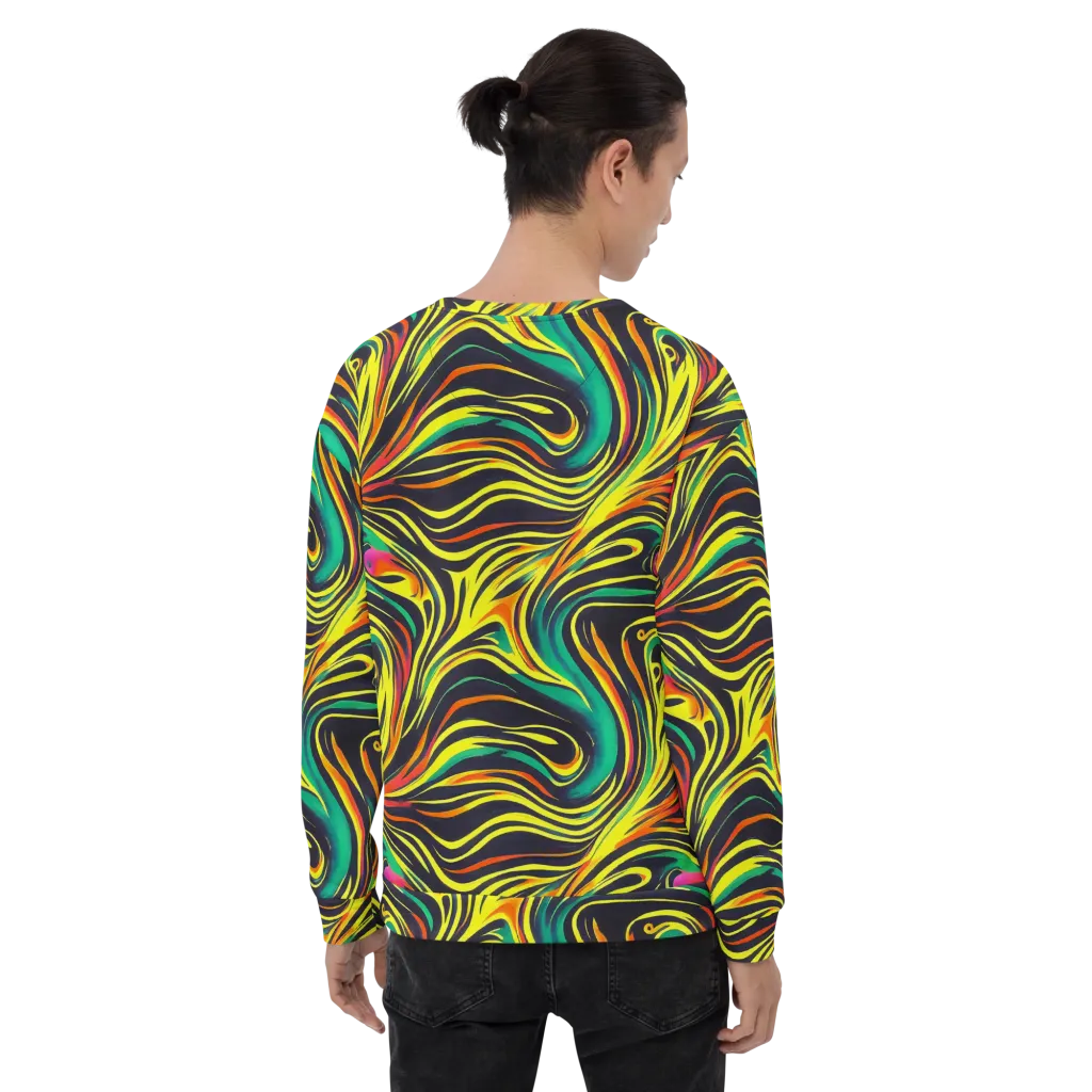 Cyborg Whirl on Sweatshirt — Back