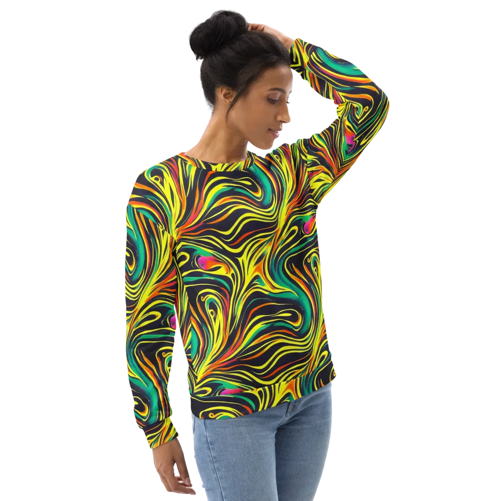 Cyborg Whirl on Sweatshirt — Right Front