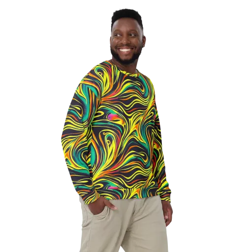 Cyborg Whirl on a Sweatshirt