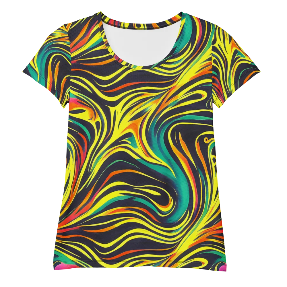 Cyborg Whirl on Women's Athletic T-Shirt — Front