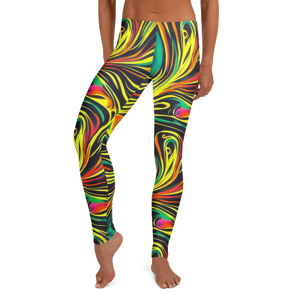 Cyborg Whirl on Leggings — Front