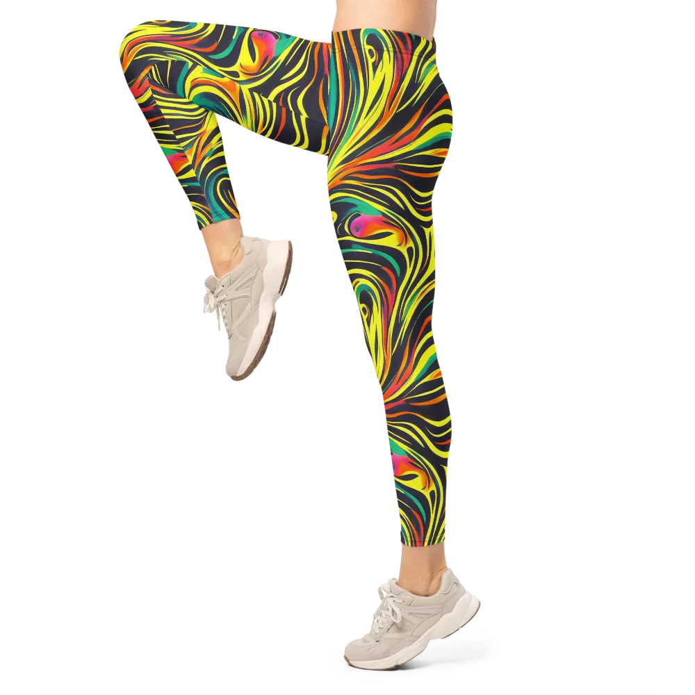 Cyborg Whirl on Leggings — Left