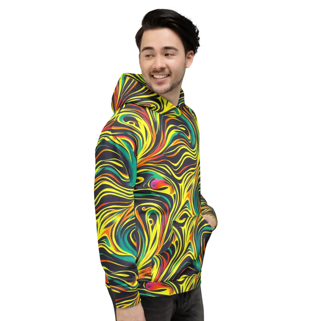 Cyborg Whirl on Hoodie — Right
