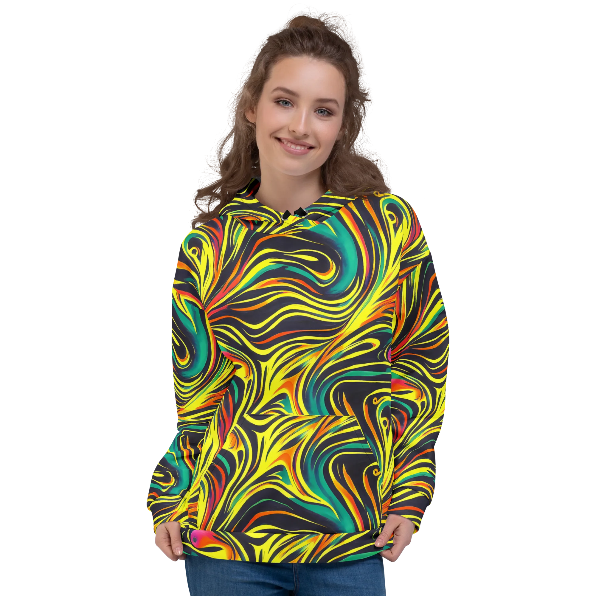 Cyborg Whirl on Hoodie — Front