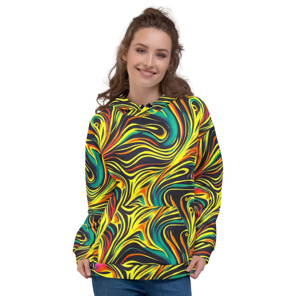 Cyborg Whirl on Hoodie — Front