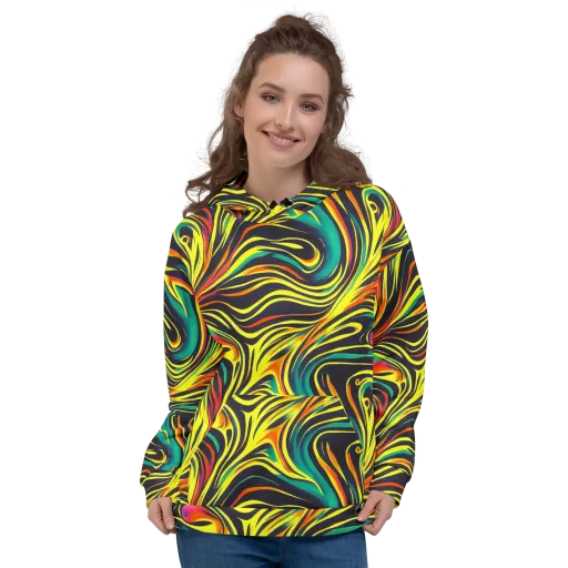 Cyborg Whirl on a Hoodie