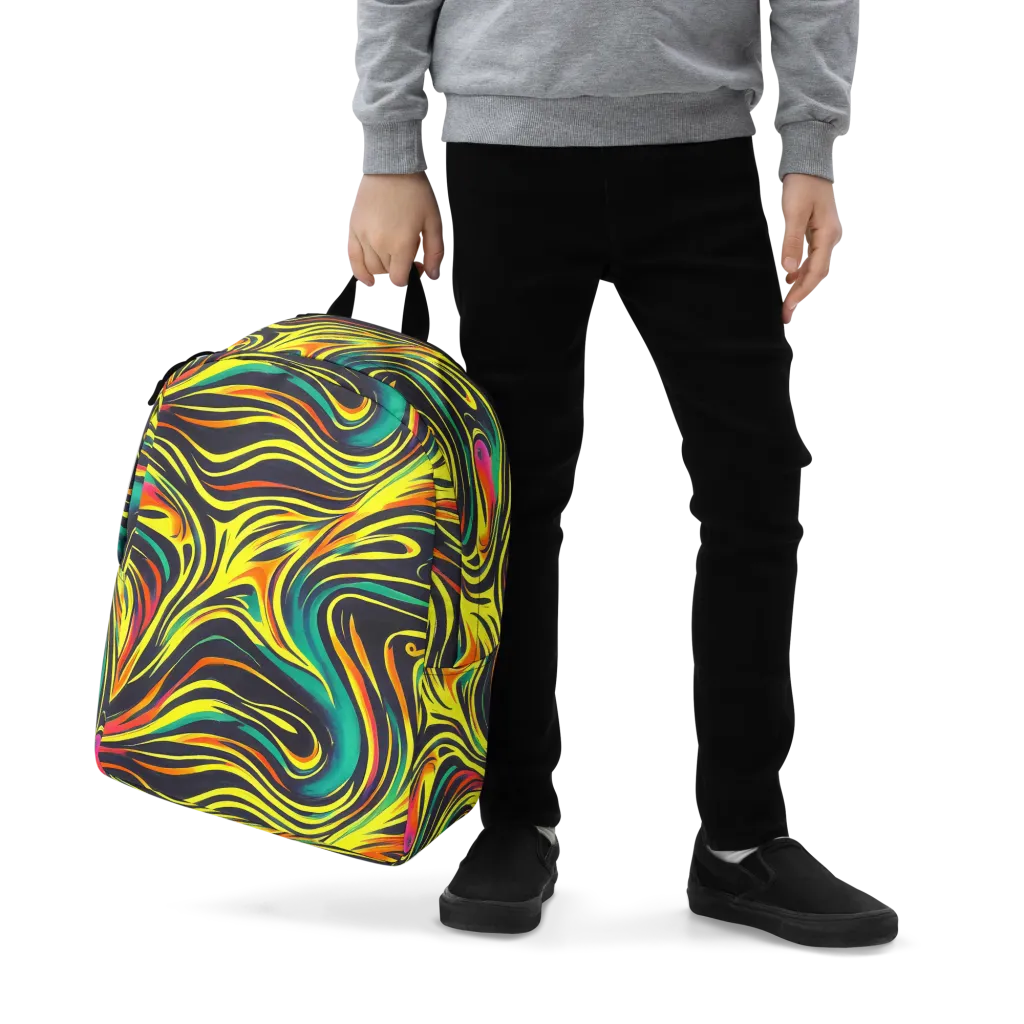 Cyborg Whirl on Minimalist Backpack — Zoomed-in