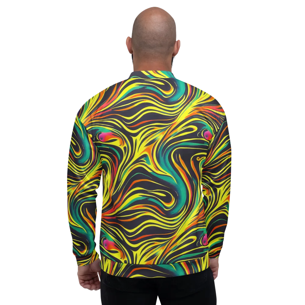 Cyborg Whirl on Bomber Jacket — Back