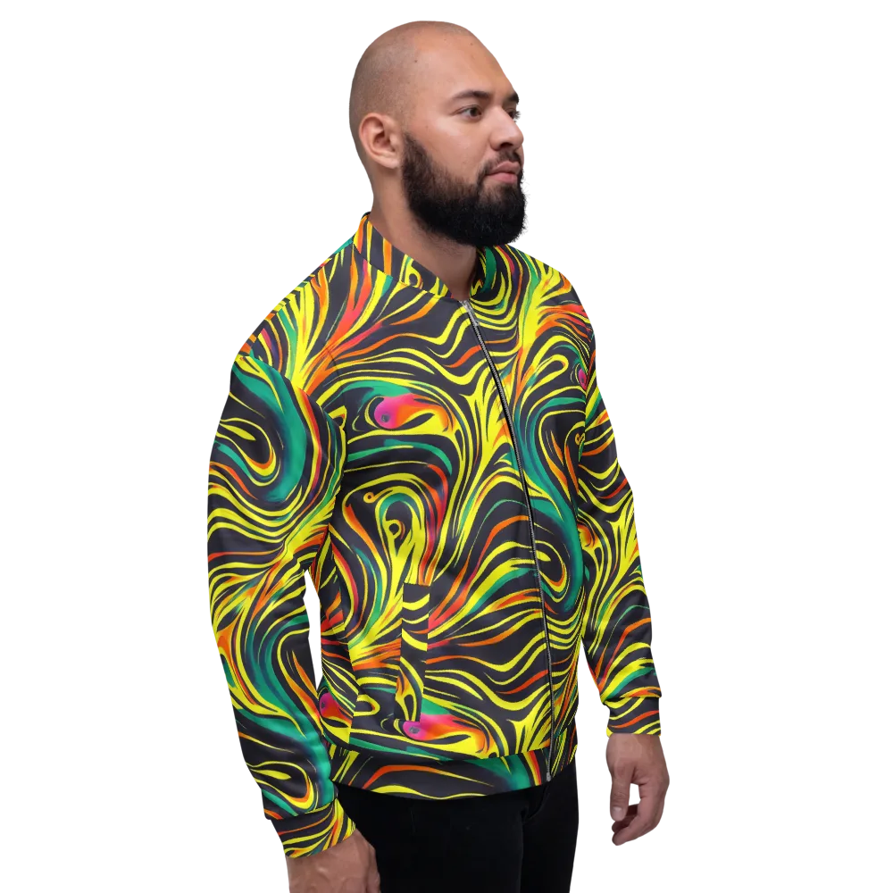 Cyborg Whirl on Bomber Jacket — Right