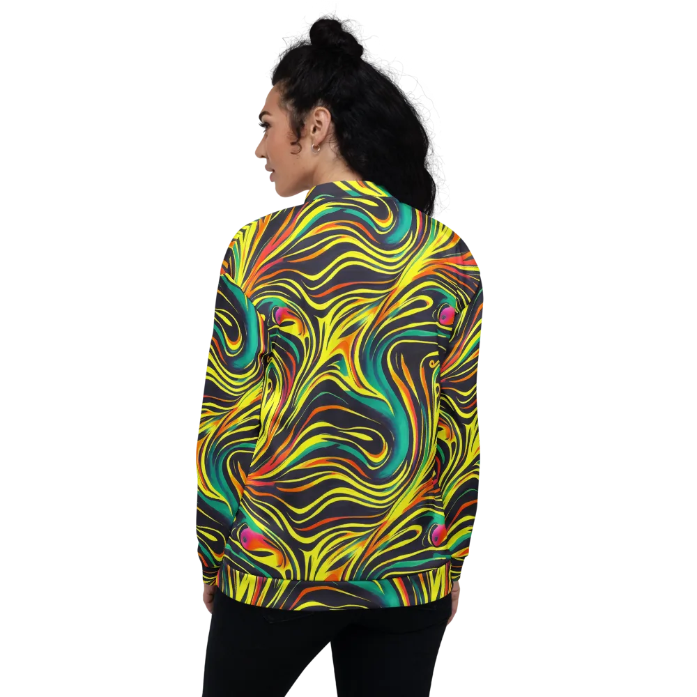 Cyborg Whirl on Bomber Jacket — Back