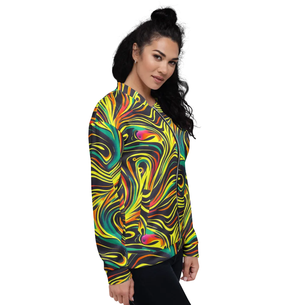 Cyborg Whirl on Bomber Jacket — Right