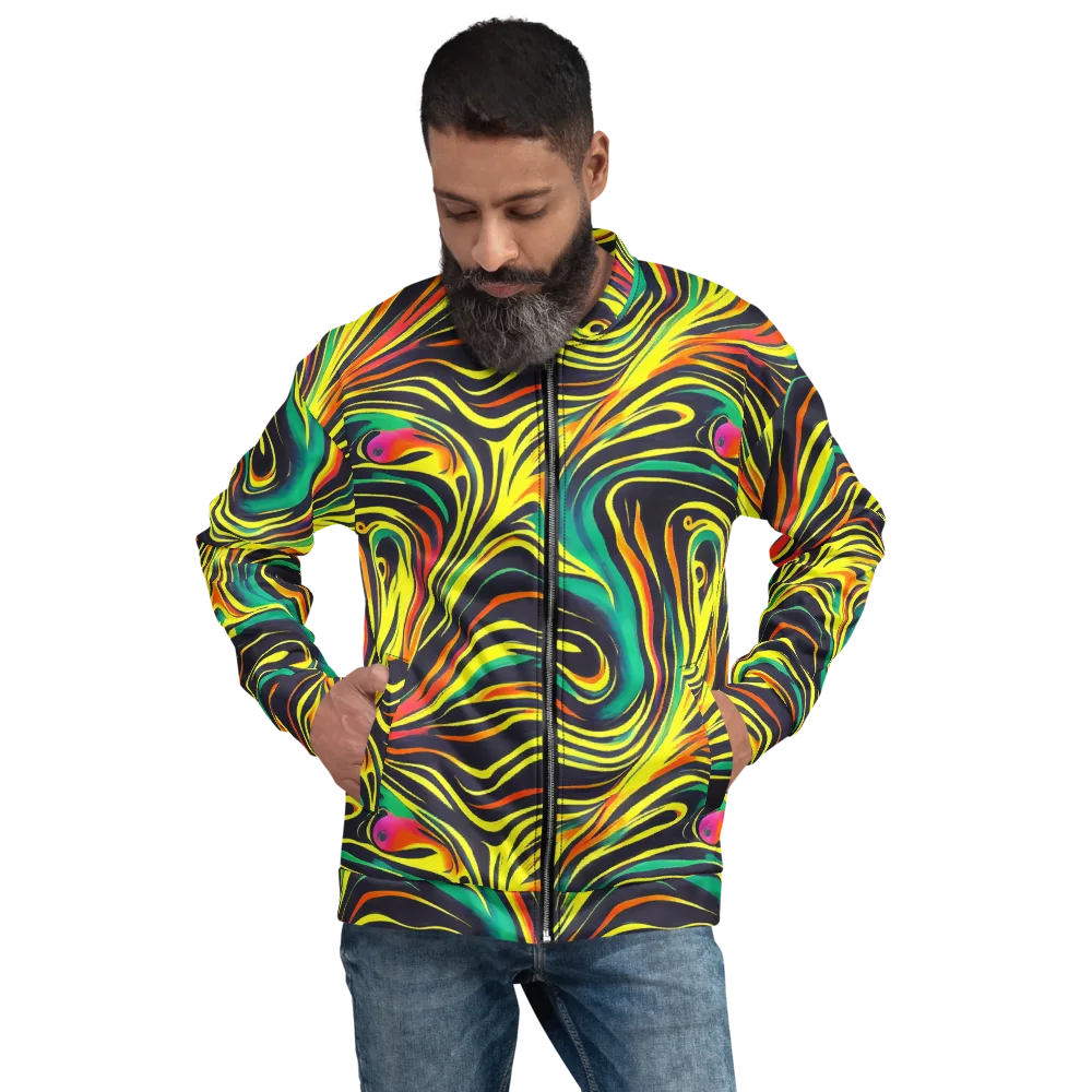 Cyborg Whirl on Bomber Jacket — Front
