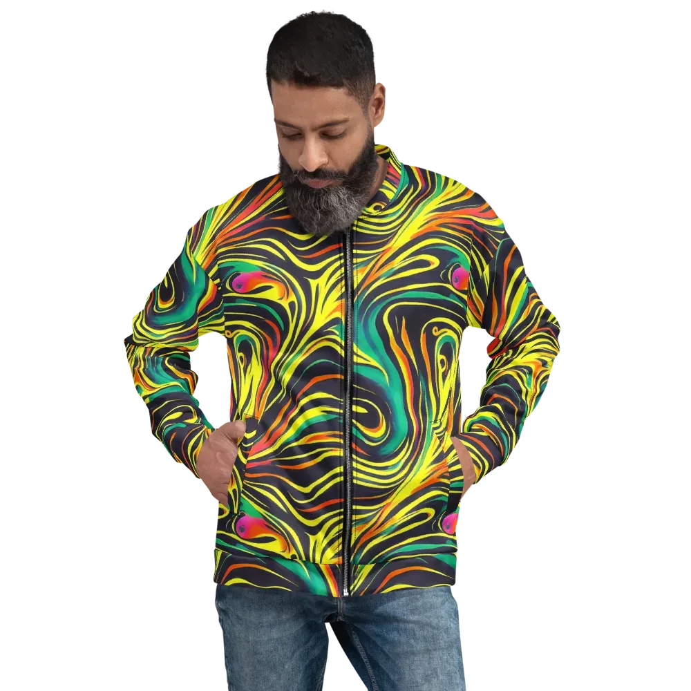 Cyborg Whirl on Bomber Jacket — Front