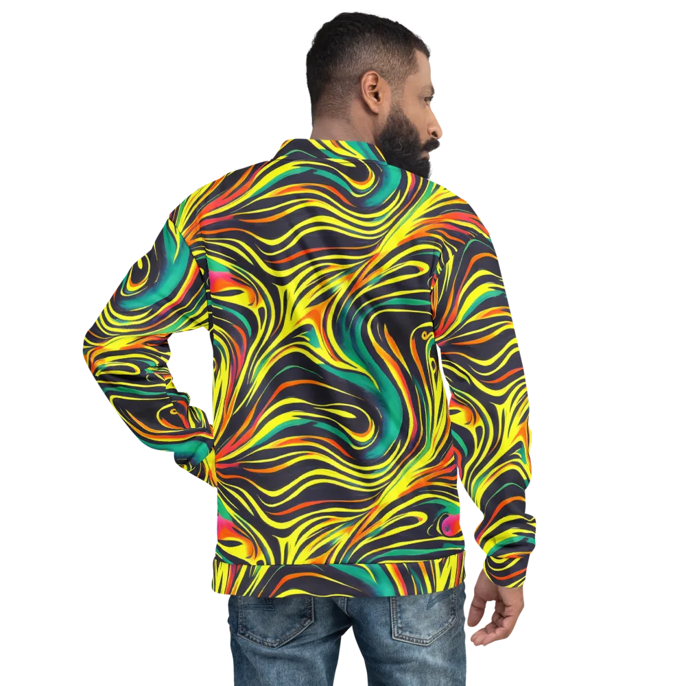 Cyborg Whirl on Bomber Jacket — Back