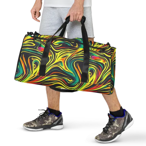 Cyborg Whirl on a Duffle Bag