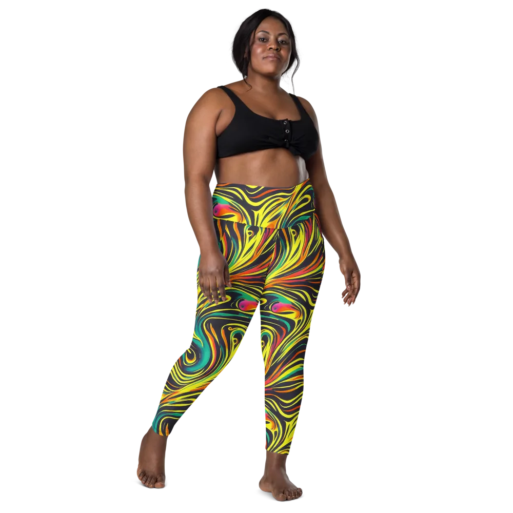 Cyborg Whirl on Leggings with Pockets — Front