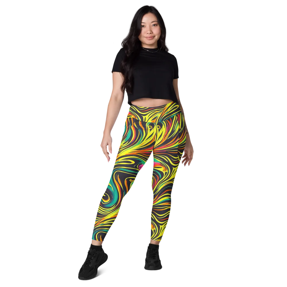 Cyborg Whirl on Leggings with Pockets — Front