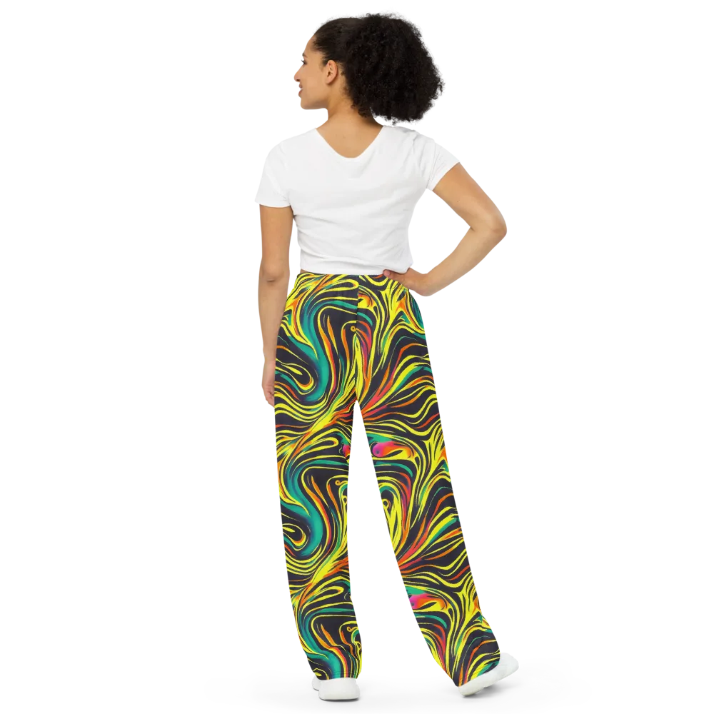 Cyborg Whirl on Wide-Leg Pants — Back