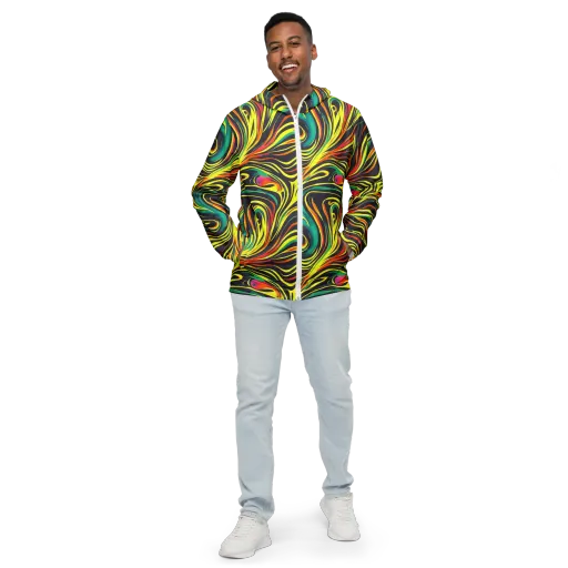 Cyborg Whirl on a Men's Windbreaker