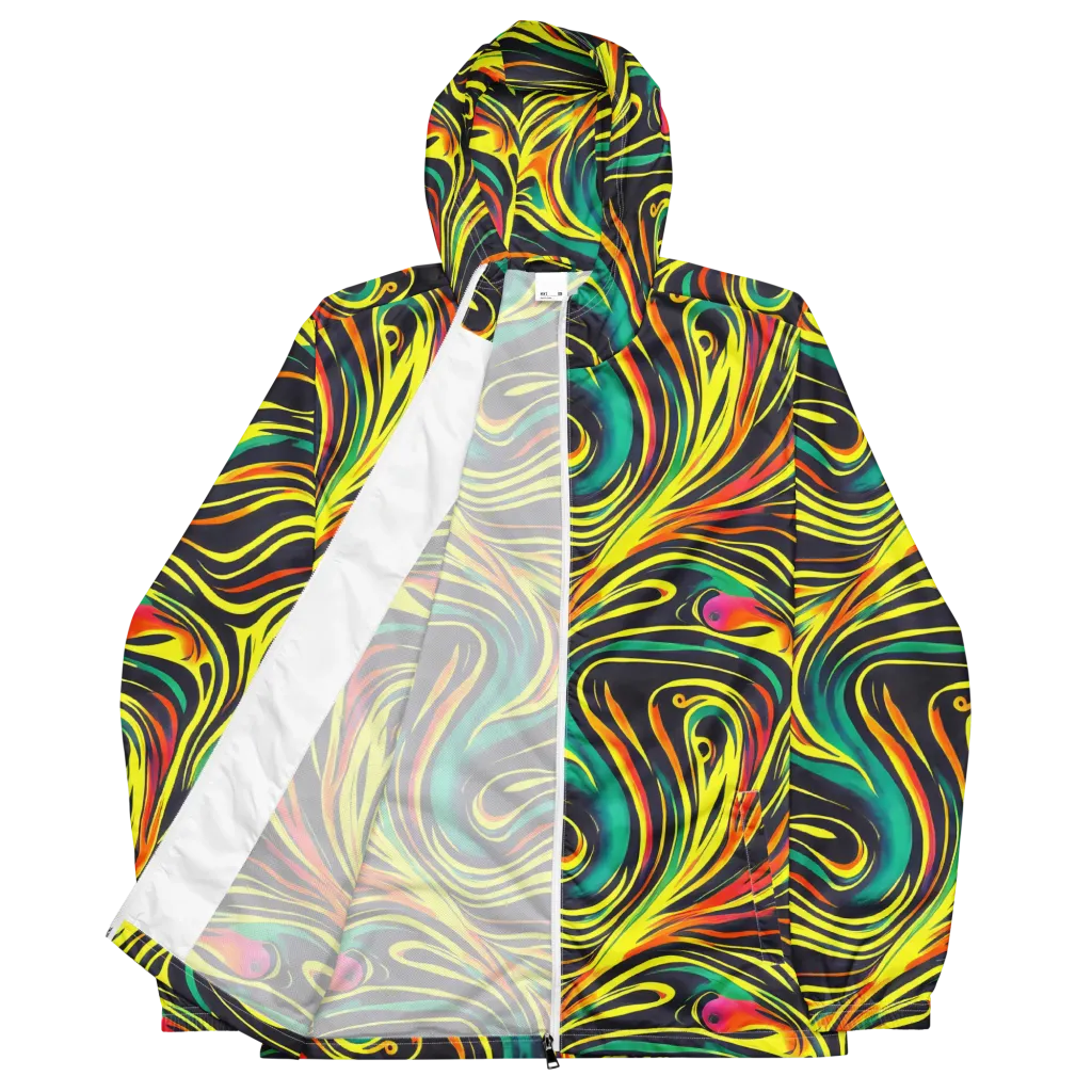 Cyborg Whirl on Men's Windbreaker — Front