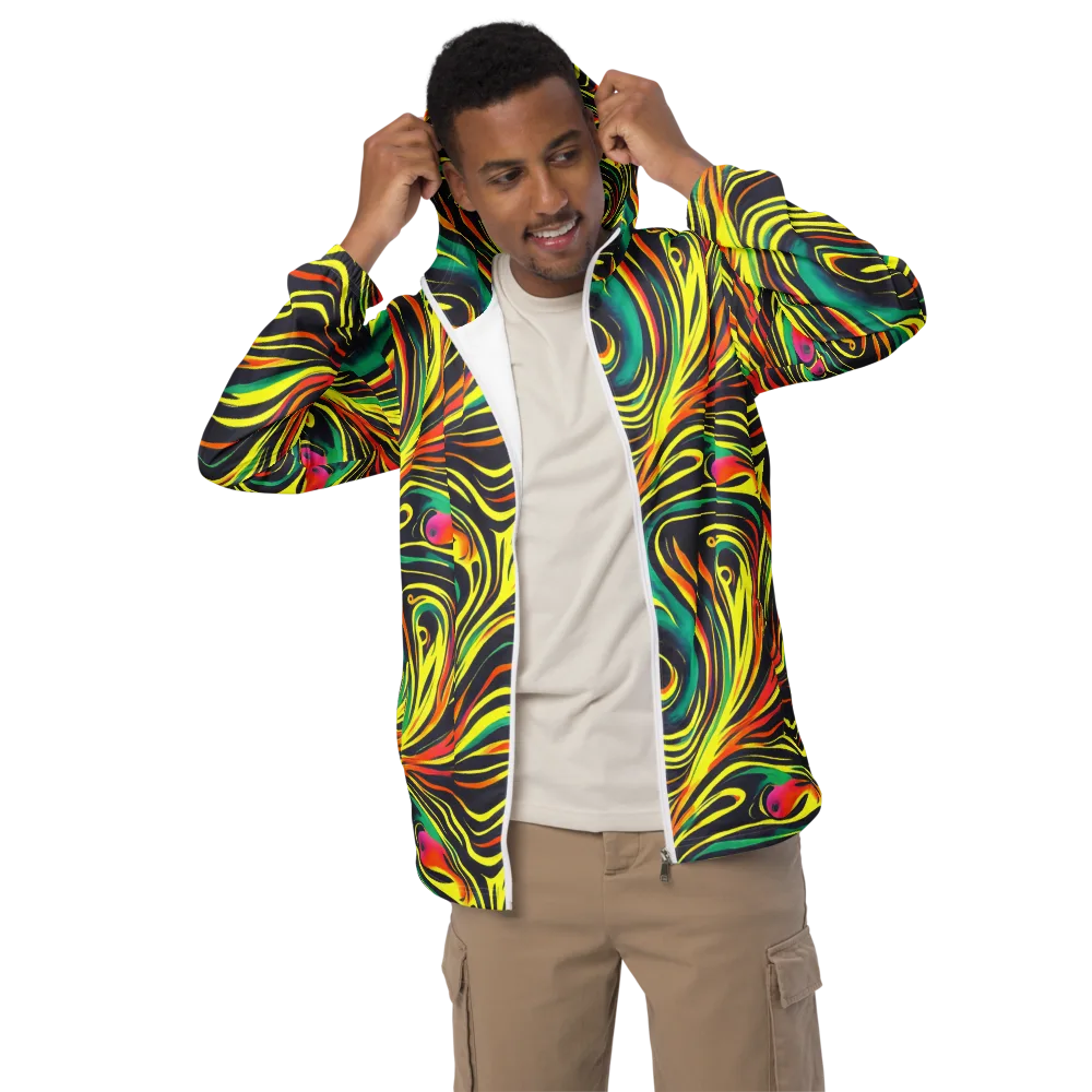 Cyborg Whirl on Men's Windbreaker — Front