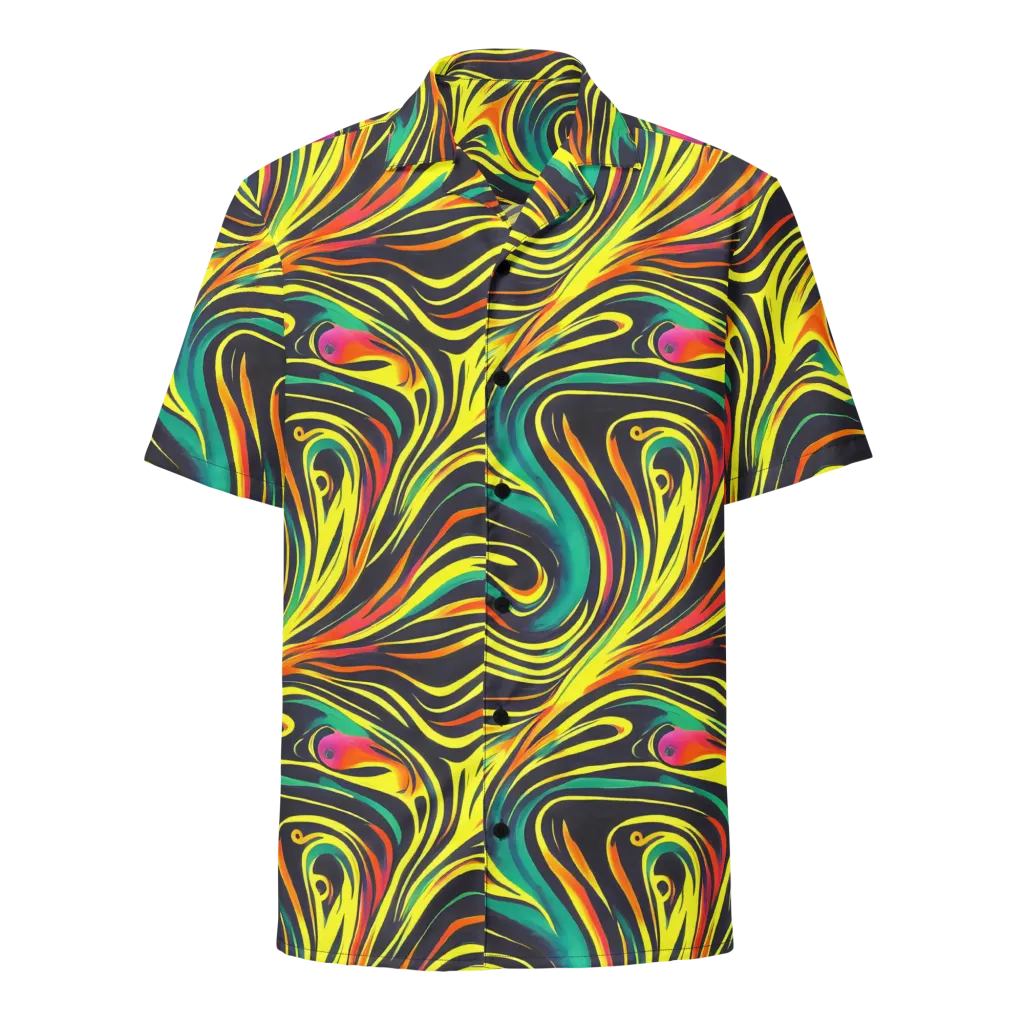 Cyborg Whirl on Button Shirt — Front