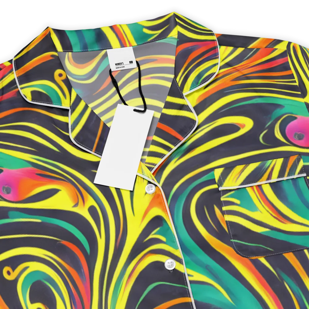 Cyborg Whirl on Women's Short Sleeve Pajama Top — Product details
