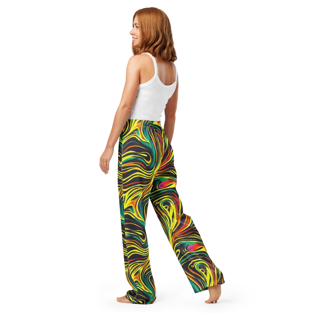 Cyborg Whirl on Women's Pajama Pants — Back