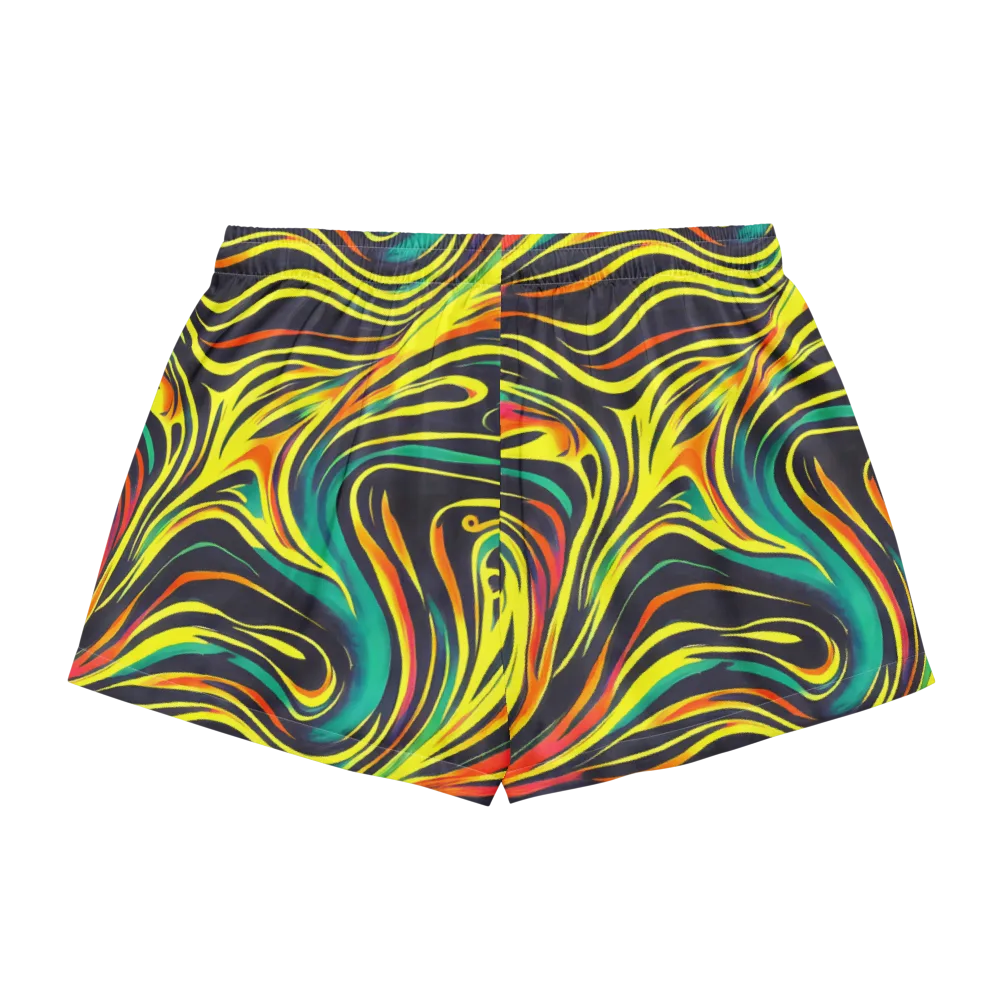 Cyborg Whirl on Women's Pajama Shorts — Back