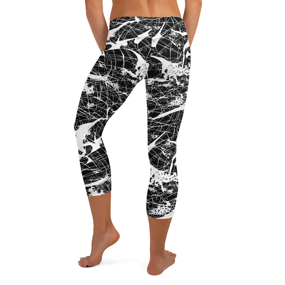 Stormy Serenity on Capri Leggings — Back