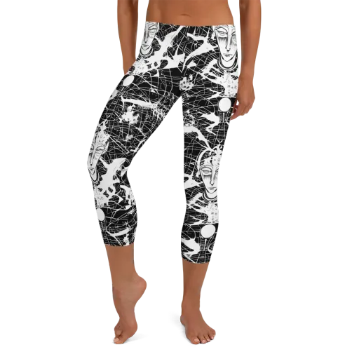 Stormy Serenity on a Capri Leggings