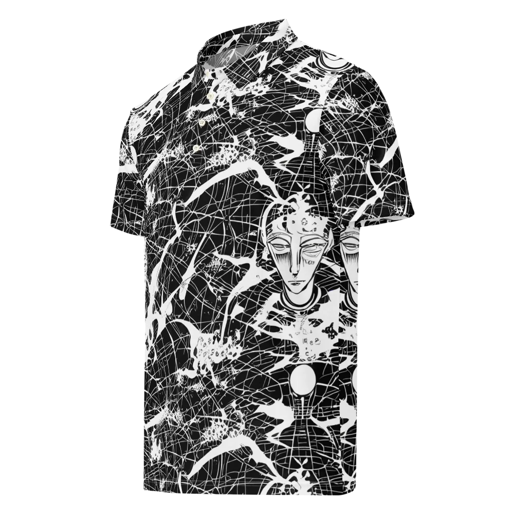 Stormy Serenity on Men's Slim Fit Polo Shirt — Left Front