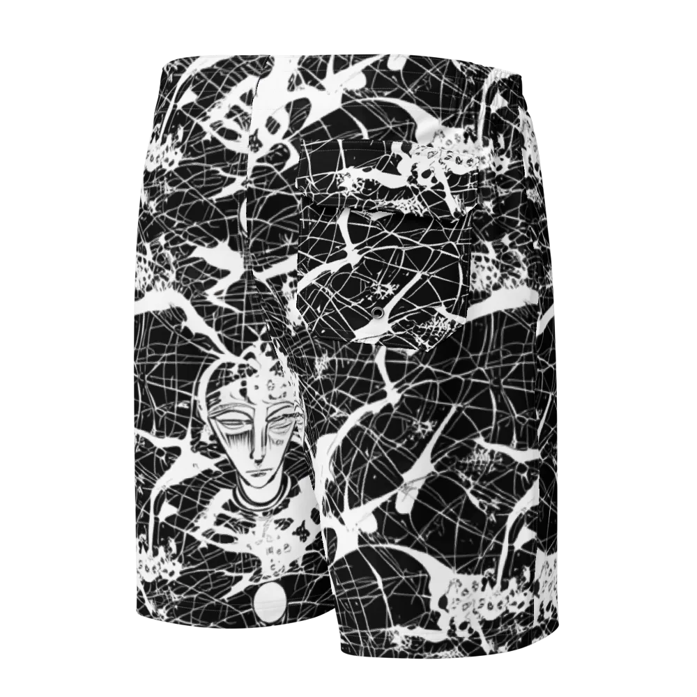 Stormy Serenity on Men's Board Shorts — Back