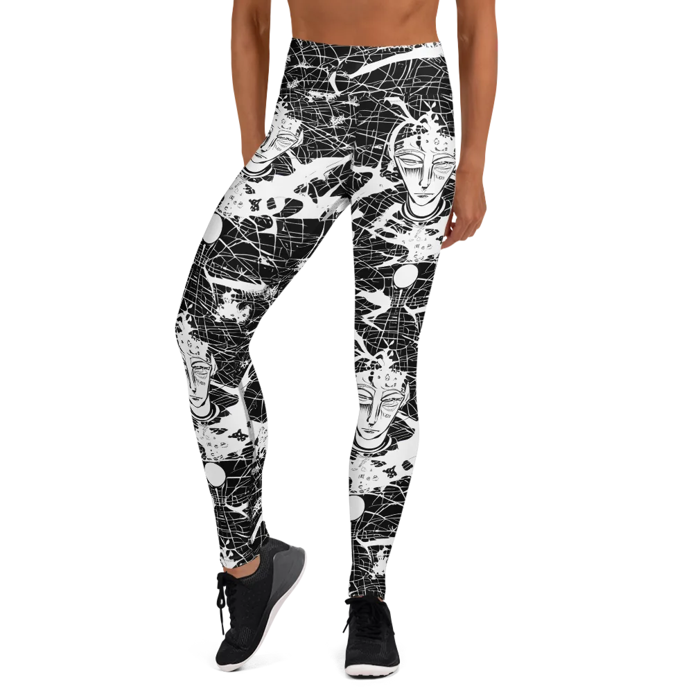 Stormy Serenity on Yoga Leggings — Front
