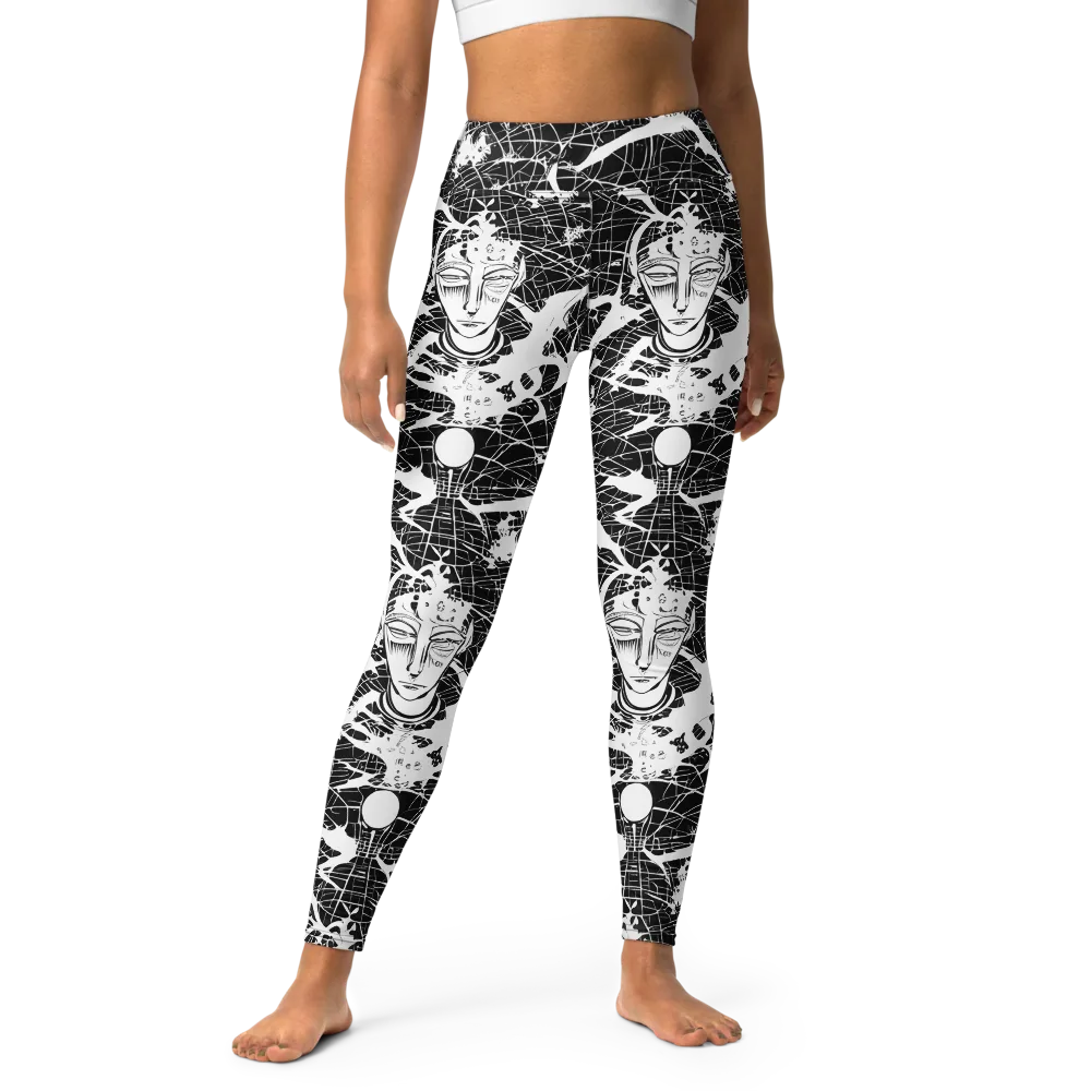 Stormy Serenity on Yoga Leggings — Front