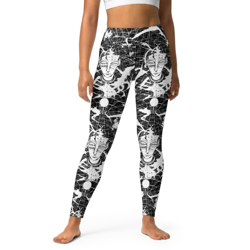 Stormy Serenity on a Yoga Leggings