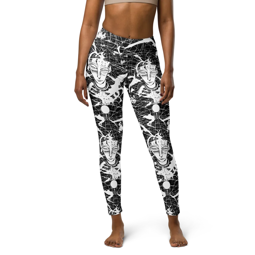 Stormy Serenity on Yoga Leggings — Front