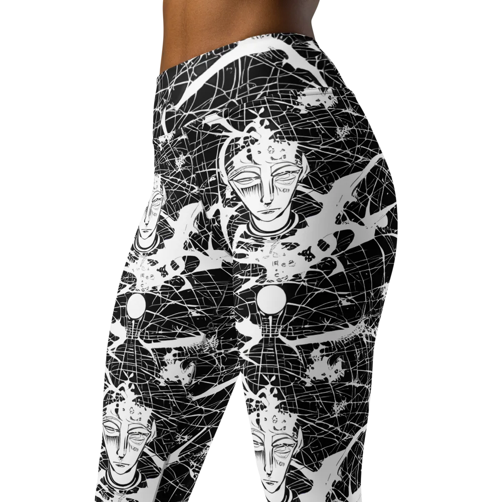 Stormy Serenity on Yoga Leggings — Left Front