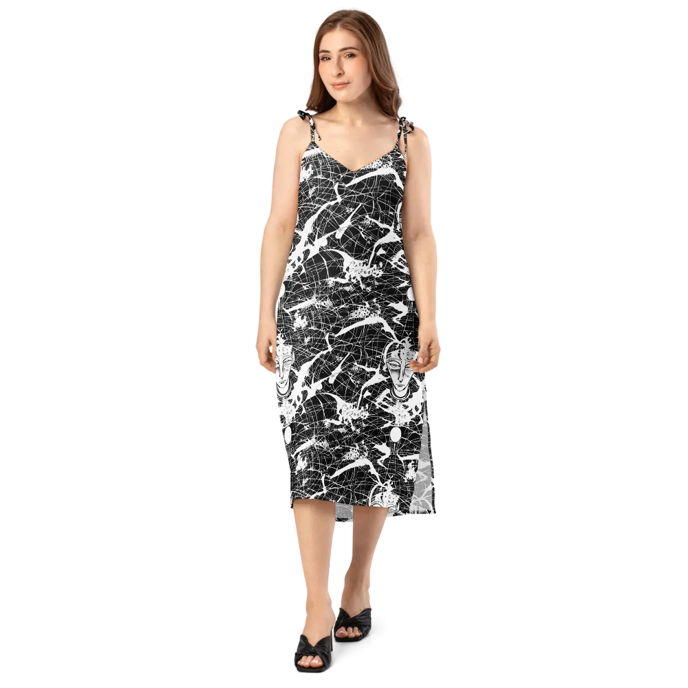 Stormy Serenity on Slip Dress — Front