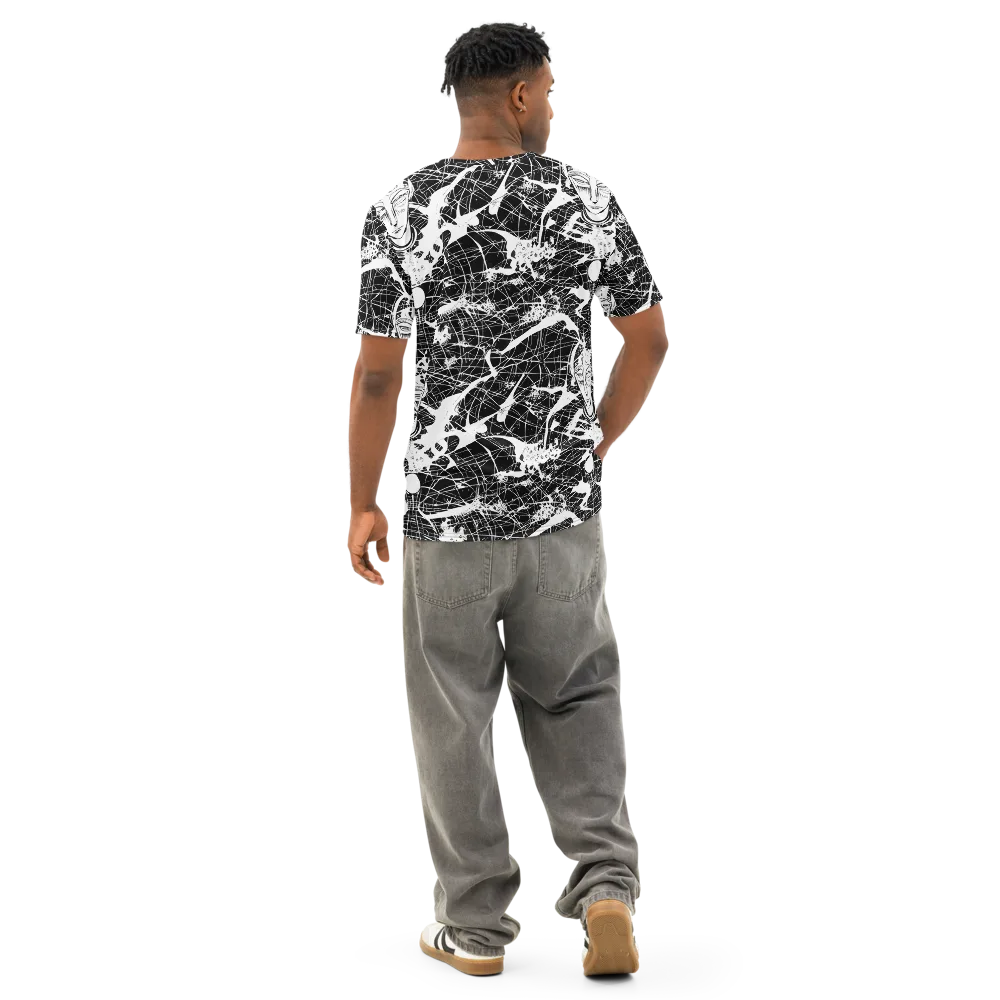 Stormy Serenity on Men's Cotton Crew Neck T-Shirt — Back