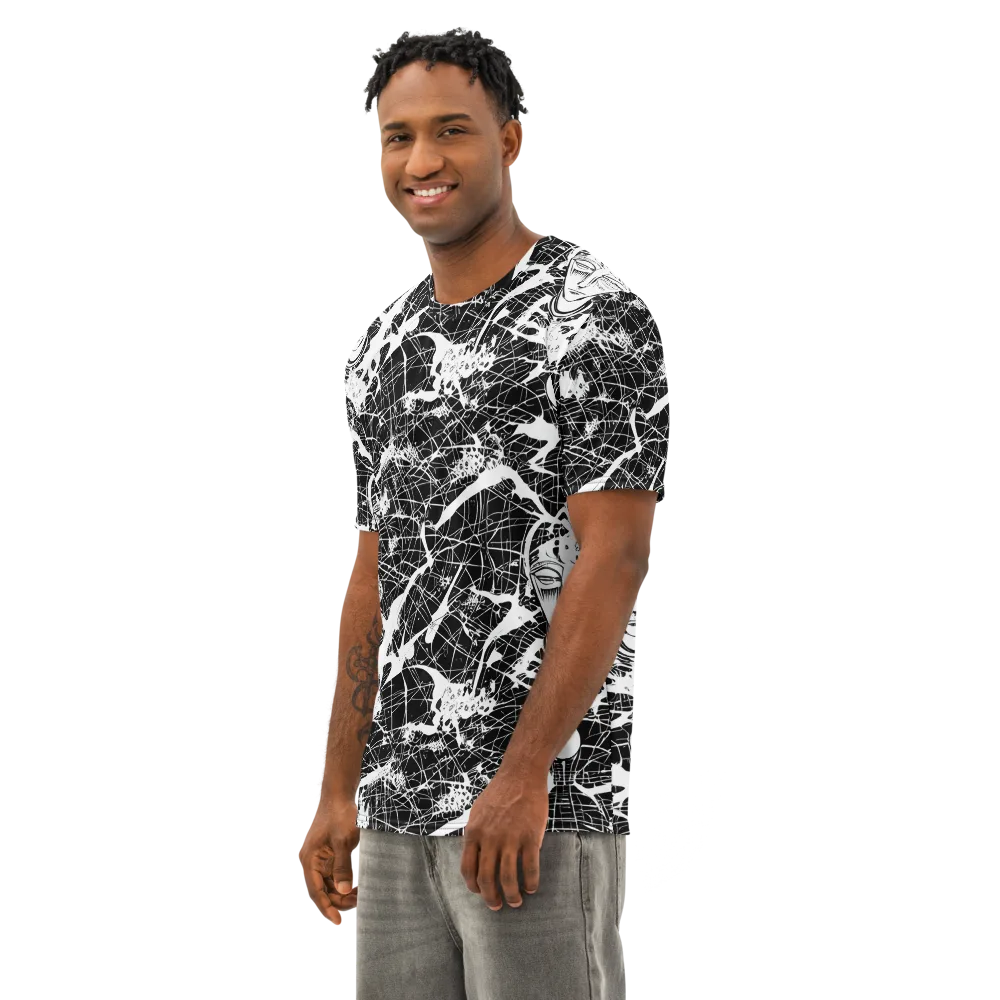 Stormy Serenity on Men's Cotton Crew Neck T-Shirt — Left Front